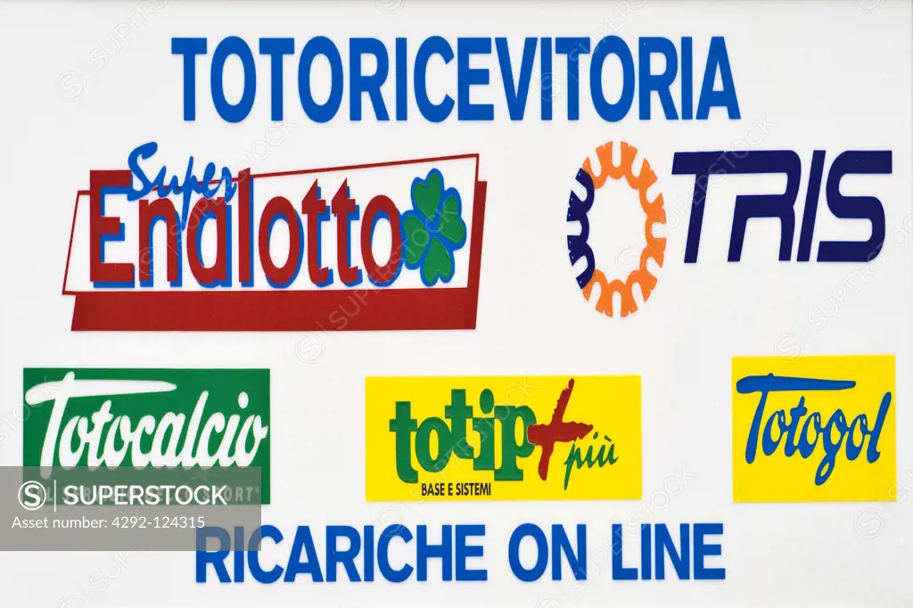 Totocalcio an lotto lottery sign
