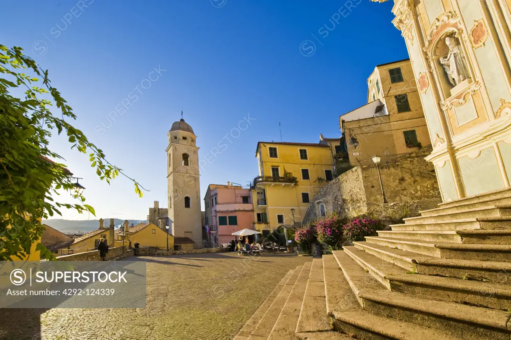 Italy, Liguria, Cervo, Gian Battista church