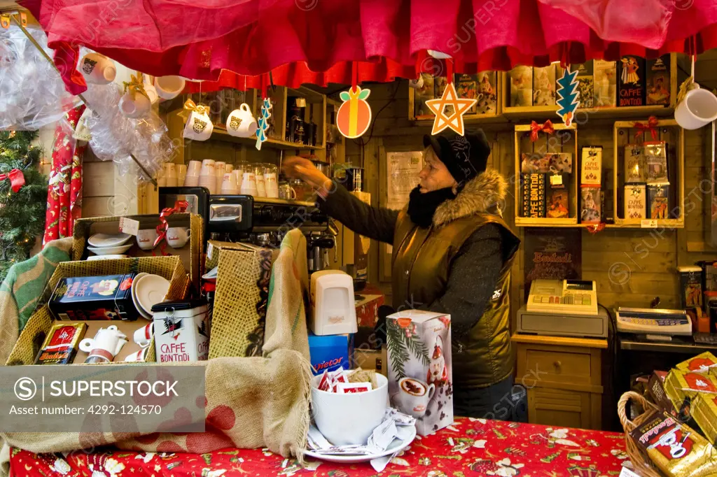 Italy, Trentino Alto Adige, Trento, the Christmas market