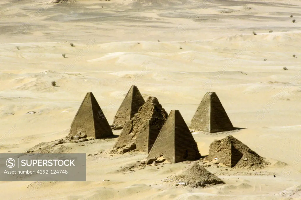 Africa, Sudan, Nubia, Jabel Barkal pyramids