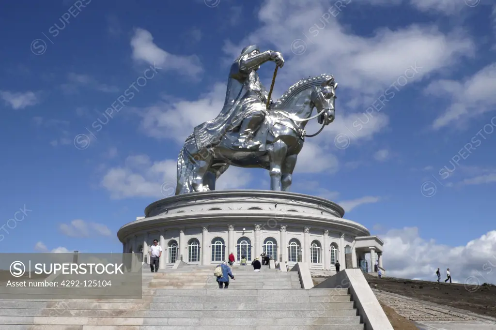 Mongolia, Ulaan Baatar, Genghis Khan statue