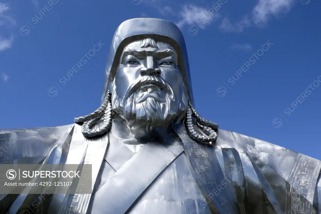 Mongolia, Ulaan Baatar, Genghis Khan statue
