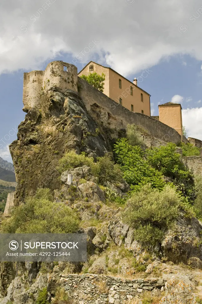 France, Corsica, town of Corte,the fortress