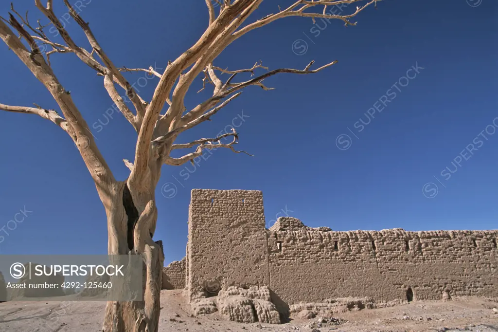 Africa, Algeria, Hoggar. Tuareg Amenokal house of Tamassaret