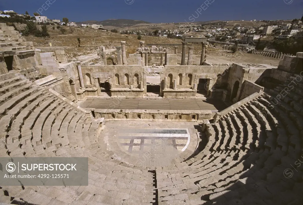 Jordan, Jerash, the amphitheatre