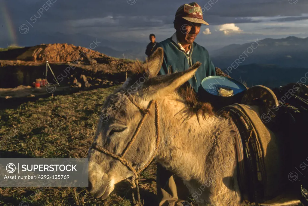 Peru, Piura, Huancabamba: farmer