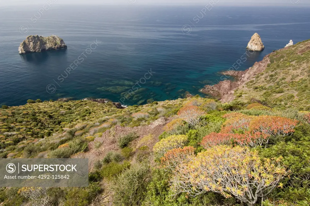 Italy, Sardinia, Iglesiente, coastline between Nevida and Porto Flavia