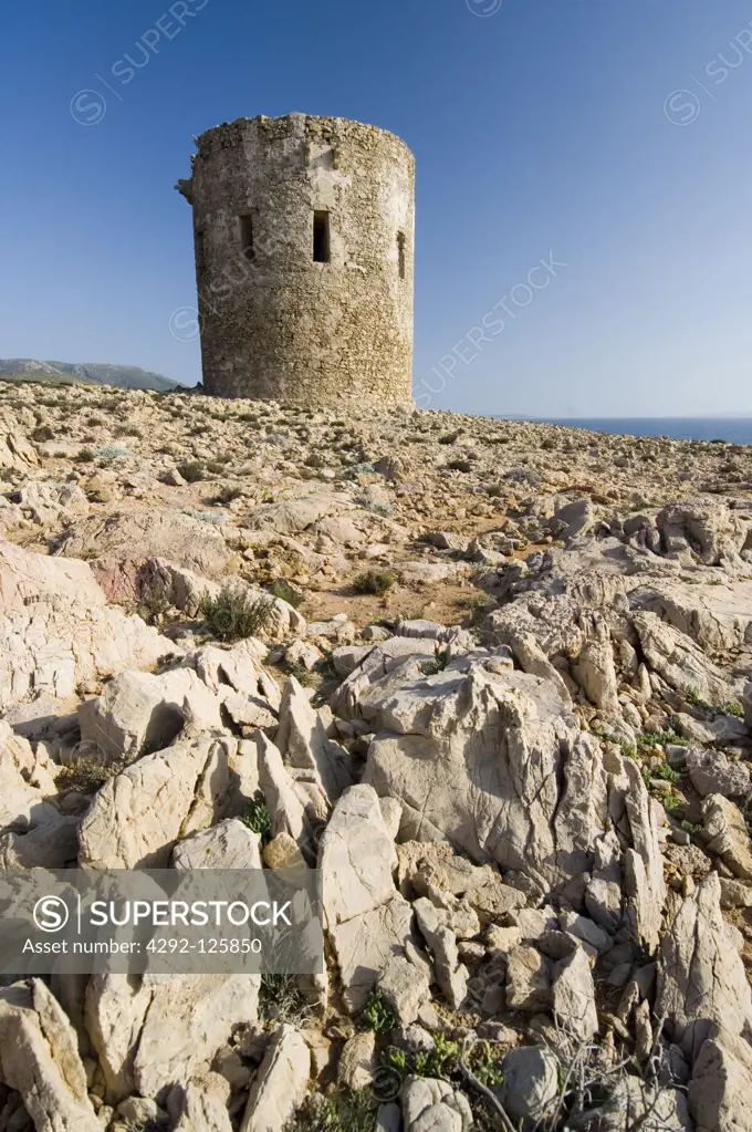 Italy, Sardinia, Iglesiente: the Saracen Tower