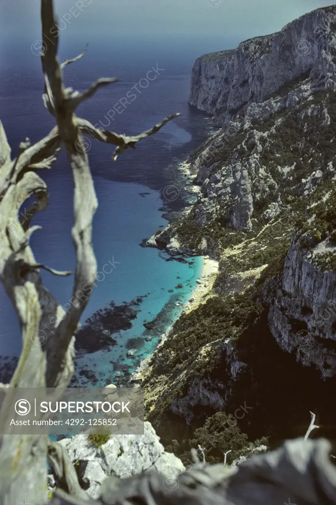Italy, Sardinia,  Orosei Gulf, the ""Selvaggio Blu"" trek
