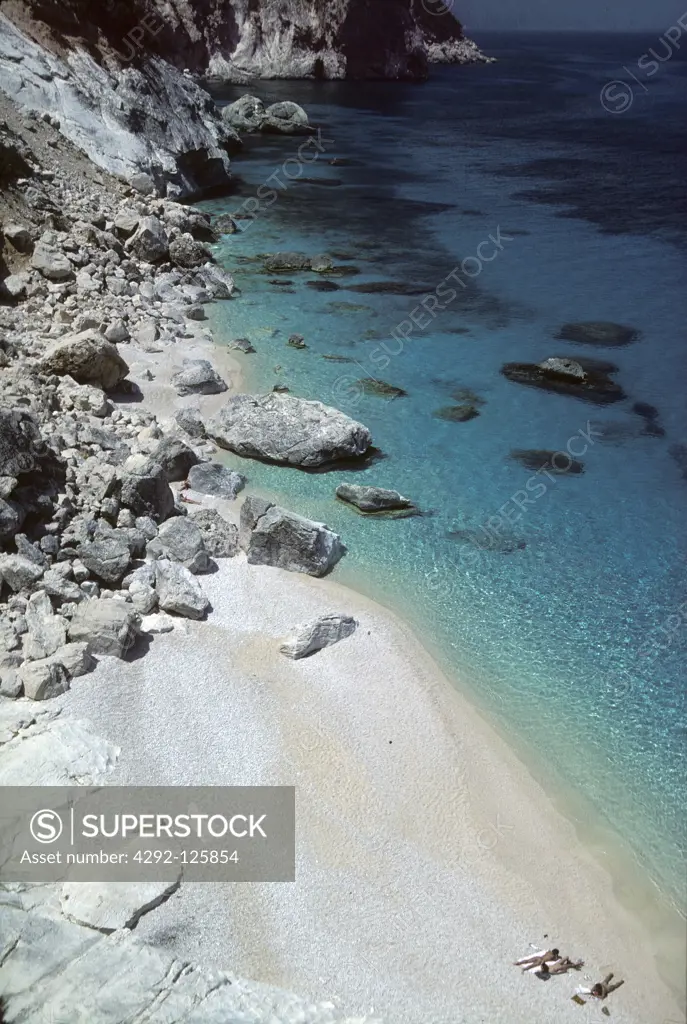 Italy, Sardinia, Orosei Gulf, the ""Selvaggio Blu"" trek