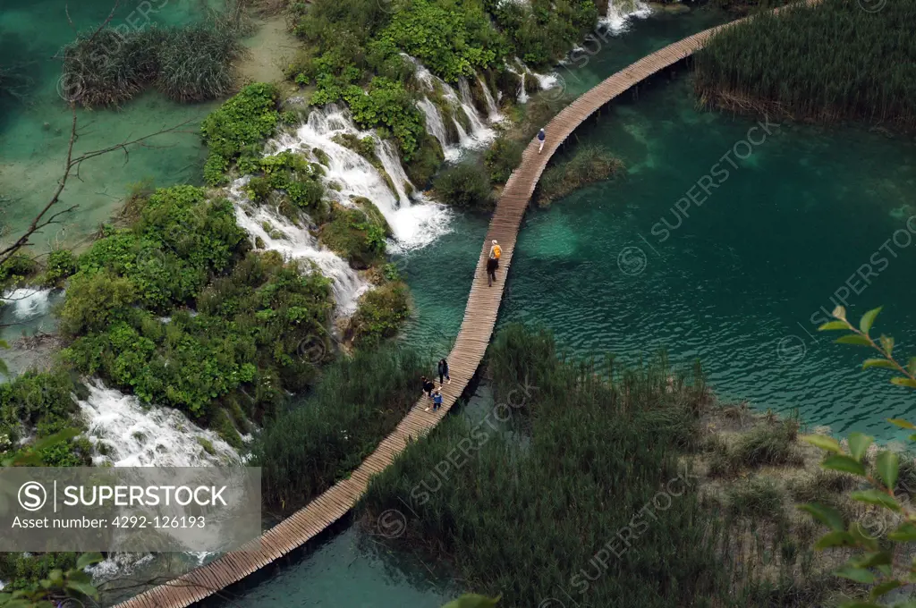 Croatia, Waterfall, Plitvice Lakes National Parks.