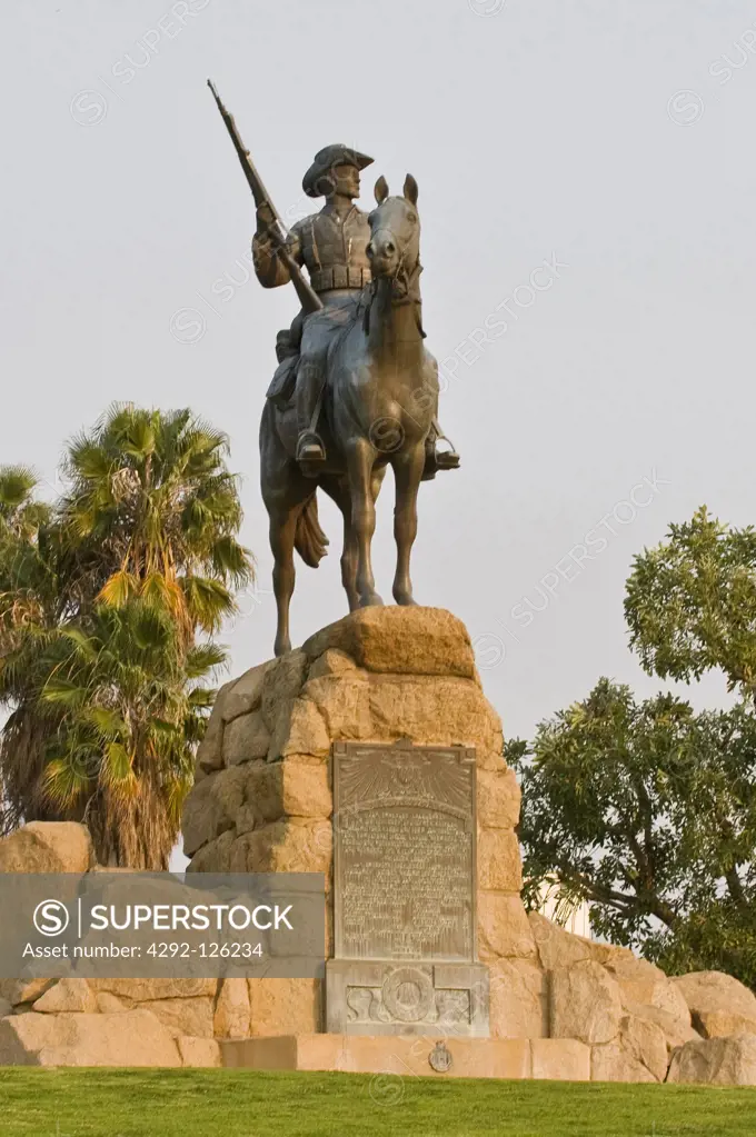 Africa,   Namibia. The Rider statue  Windhoek