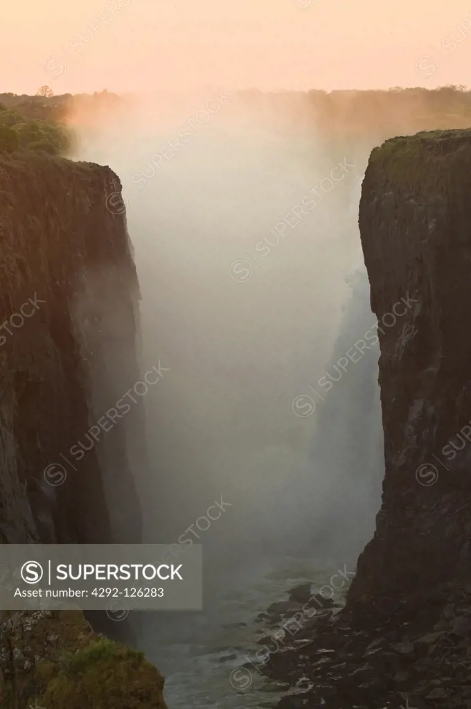 Africa, Victoria Falls, on Zambezi River between Zimbabwe and Zambia