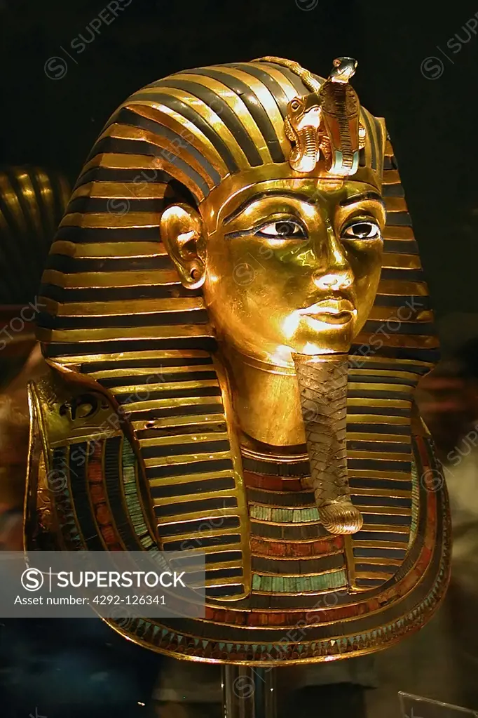 The mask of Tutankhamon in the Cairo Egyptian Museum.