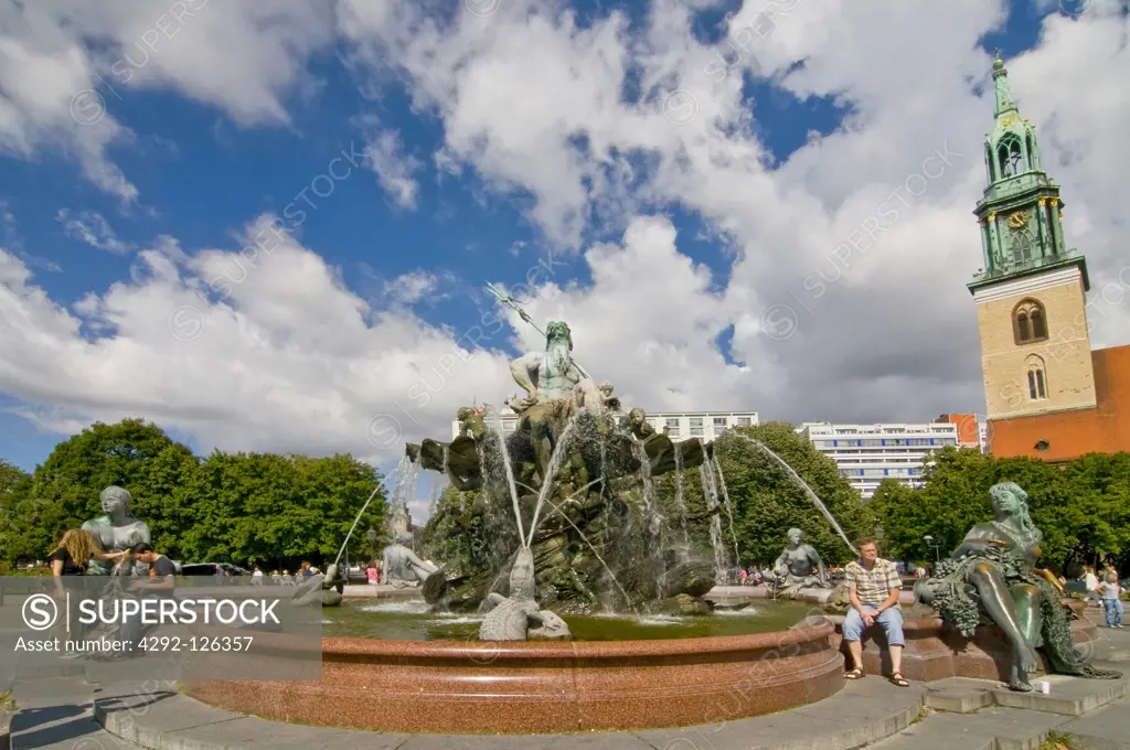 Germany, Berlin, Neptune Fountain