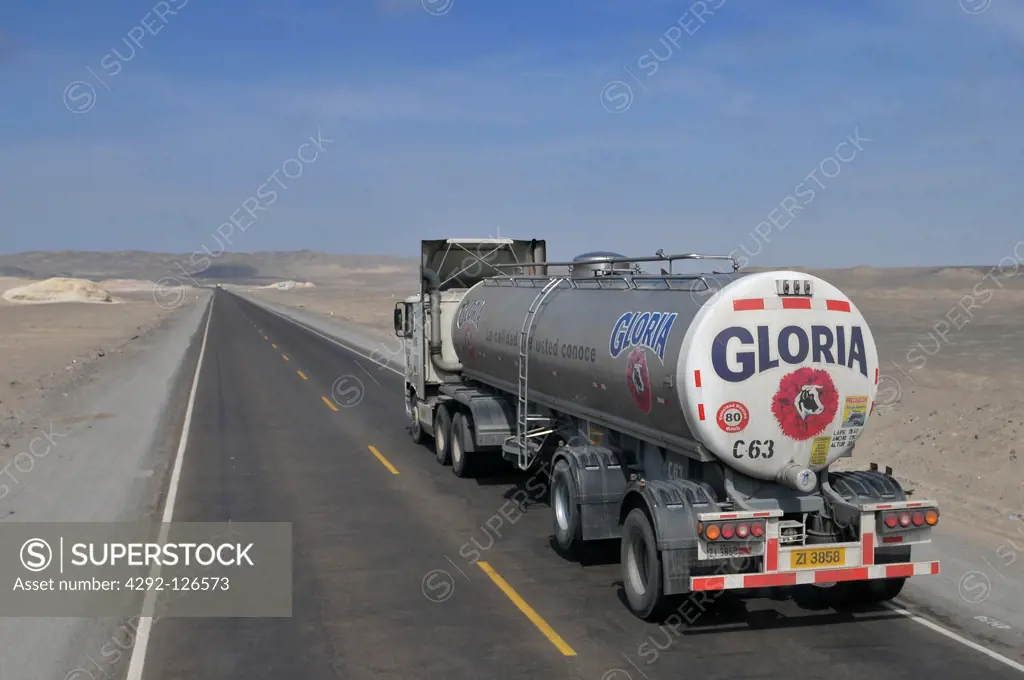 Peru, Truck on the Pan American Highway