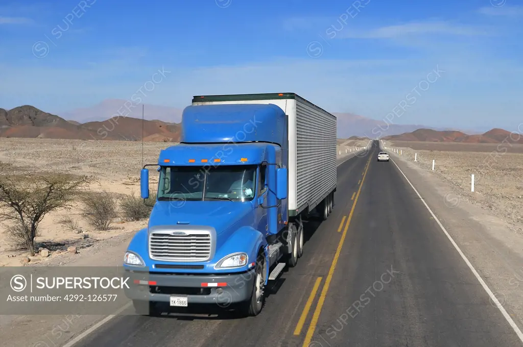 Peru, Truck on the Pan American Highway
