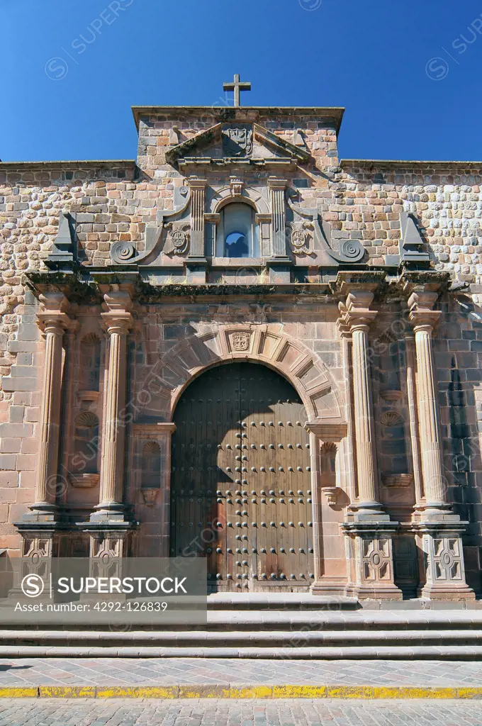 Peru, Cuzco, Church of Santo Domingo, Entrance Door