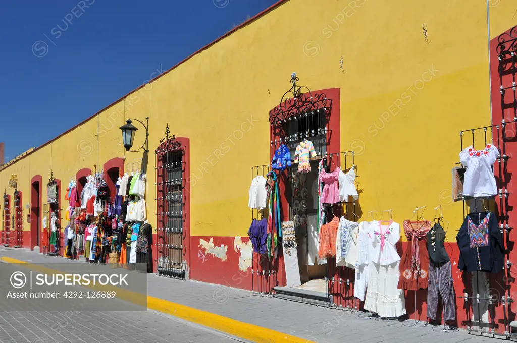 Mexico, Cholula, one of the main markets street