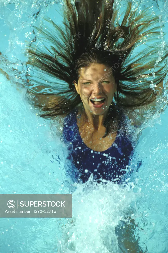 Woman diving
