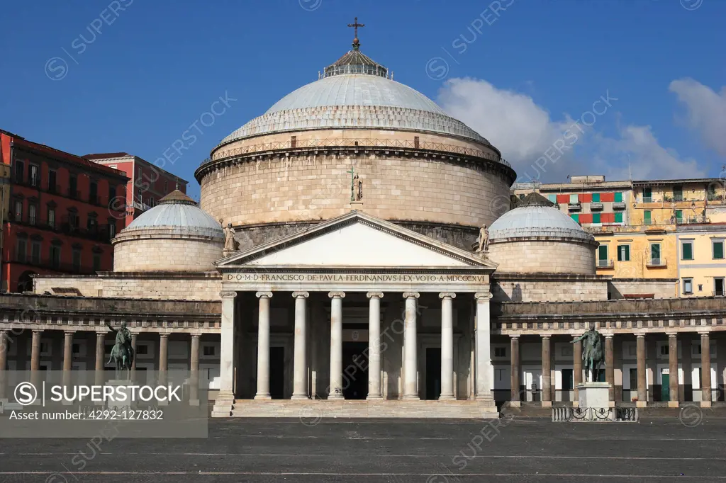 Italy, Campania, Naples, Plebiscito Square, Basilica San Francesco di Paola