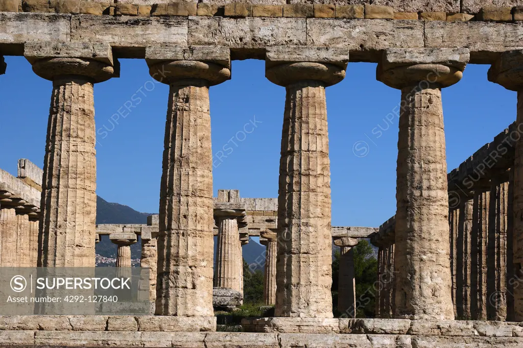 Italy, Campania, Paestum, Athena temple