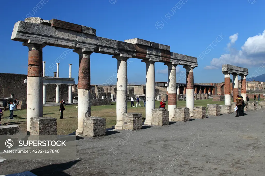 Italy, Campania, Pompei, roman ruins, the Forum