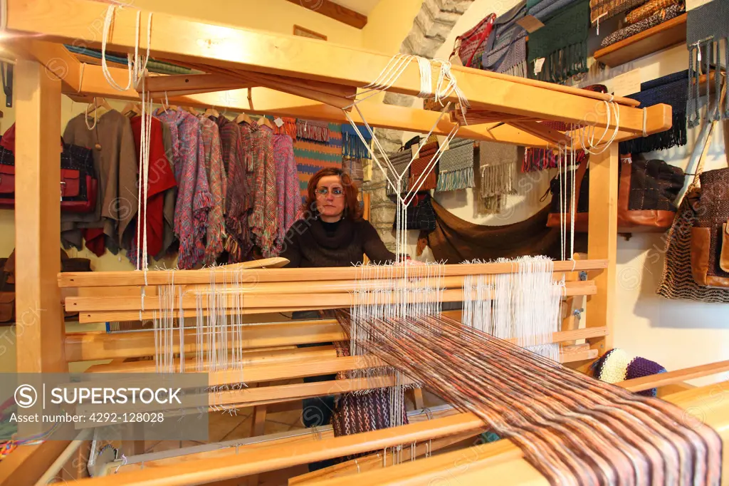 Italy, Campania, Bisaccia, textile handicrafts