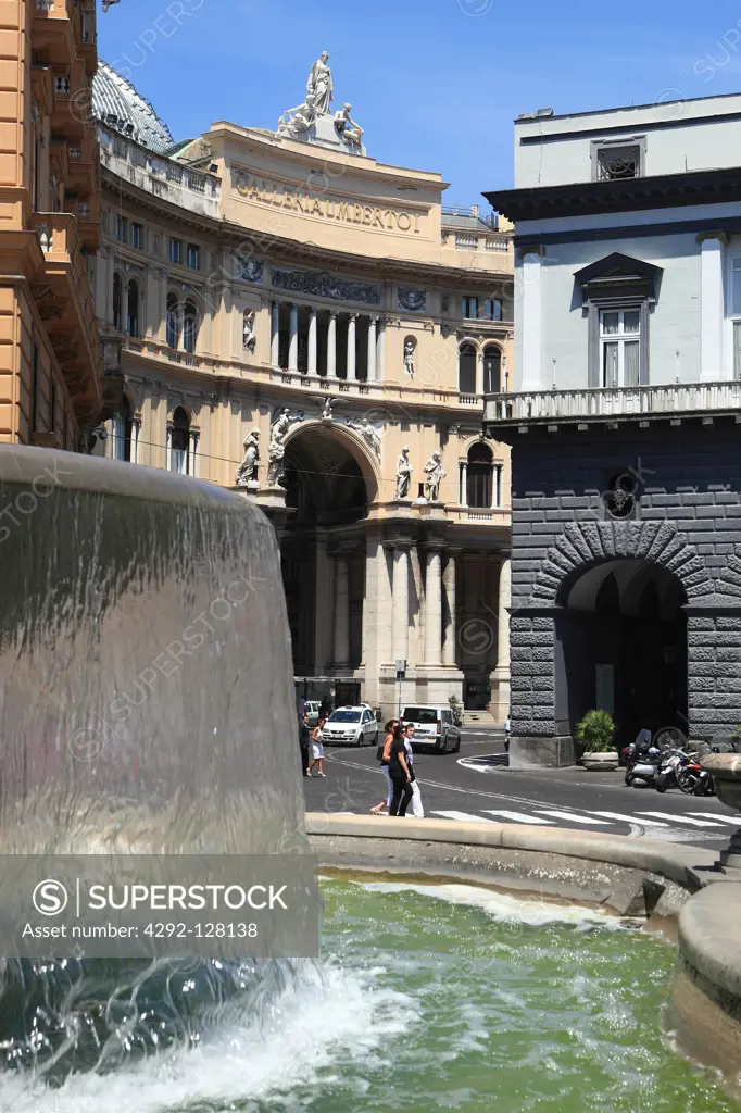 Italy, Campania, Naples, the Galleria Umberto I, Facade