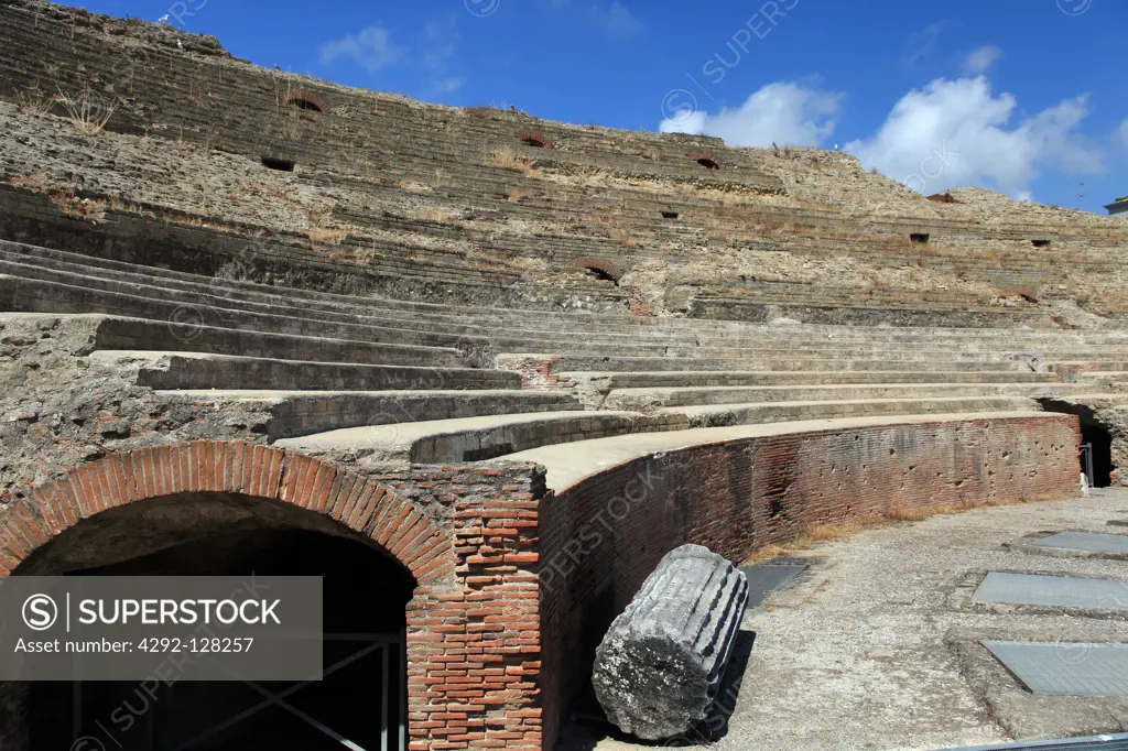 Italy, Campania, Pozzuoli, the ruins of Flavius Amphitheatre