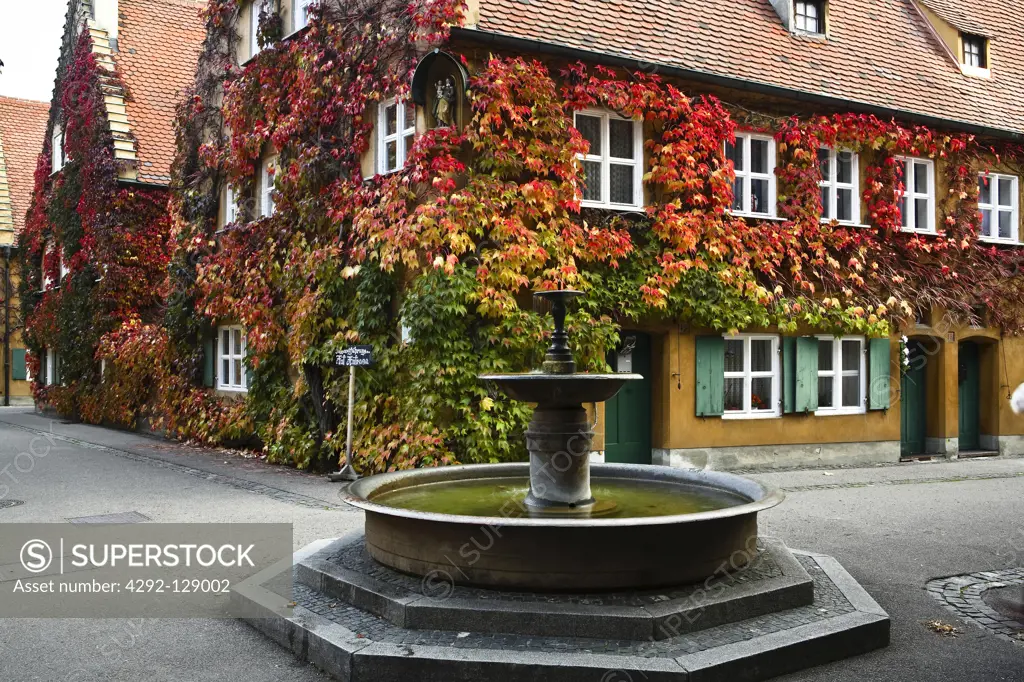 Germany, Bavaria, Augsburg, Fountain
