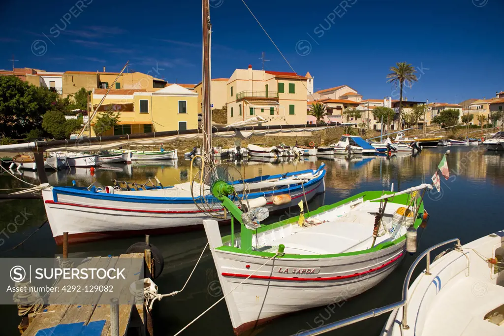 Italy, Sardinia, Sassari, Harbour, Boat
