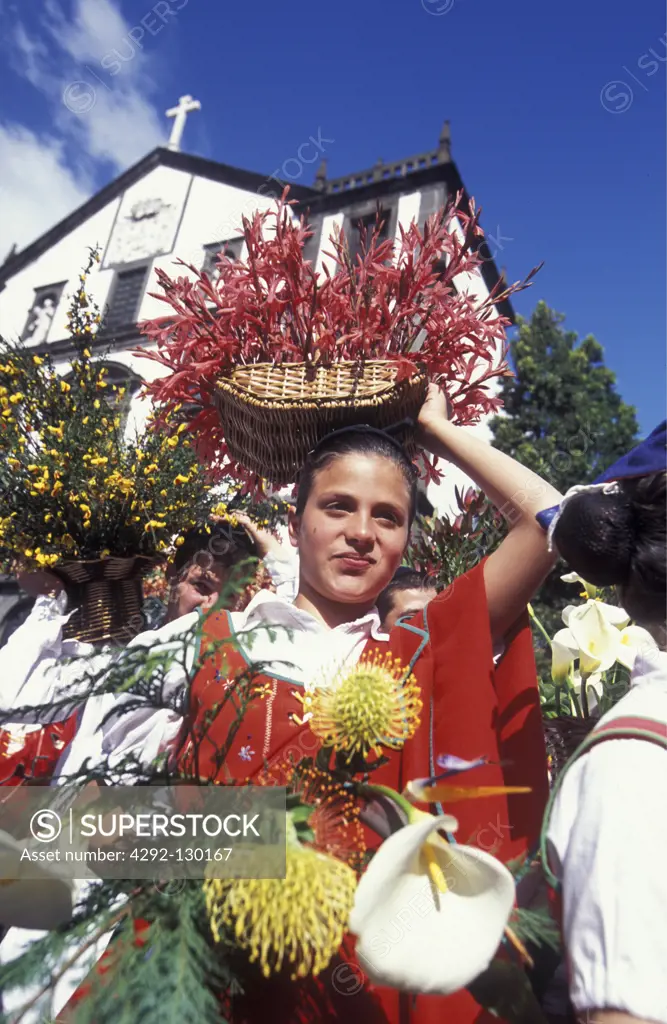 The traditional spring flower party in the capital of Funchal on the island Madeira in the Atlantic
