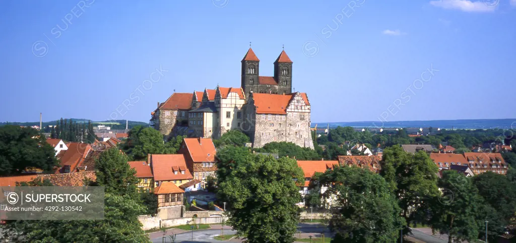 Deutschland, Quedlinburg Schloss mit Stiftskirche