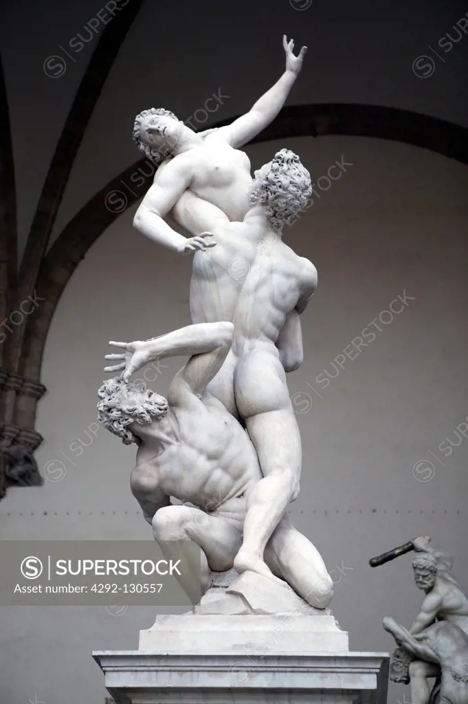 Italien Florenz Raub der Sabinerinnen, Statues Italy Florence