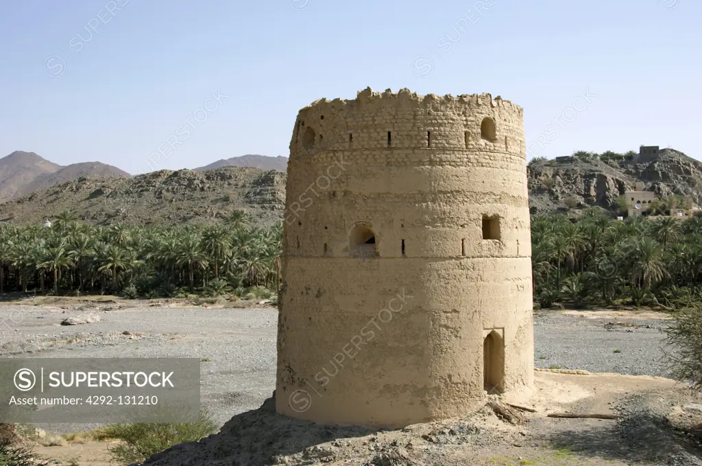 Oman Wehrturm in Fanja, Oman Watchtower Hajar al Gharbi