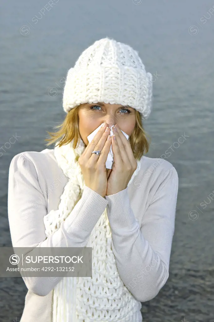 woman has a cold