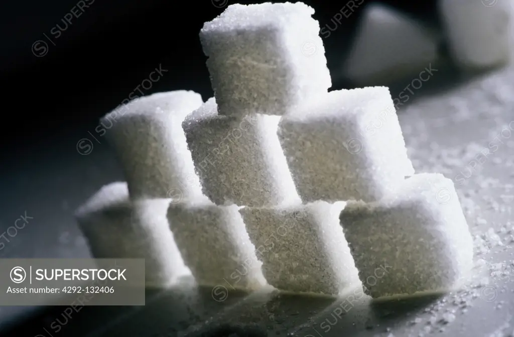 Sugar Cubes in a Pile.