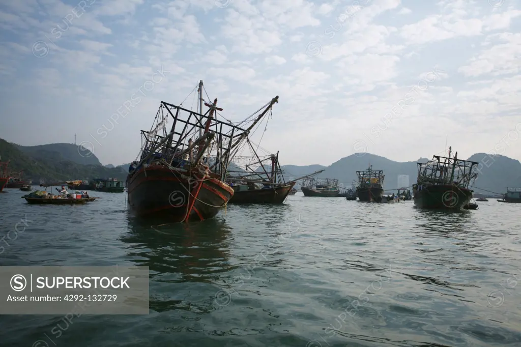 Boats on Halong Bay