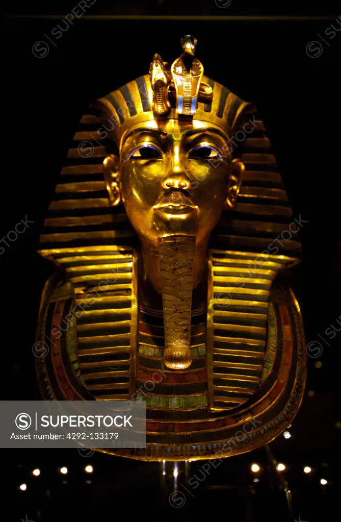 The mask of Tutankhamon in the Cairo Egyptian Museum.