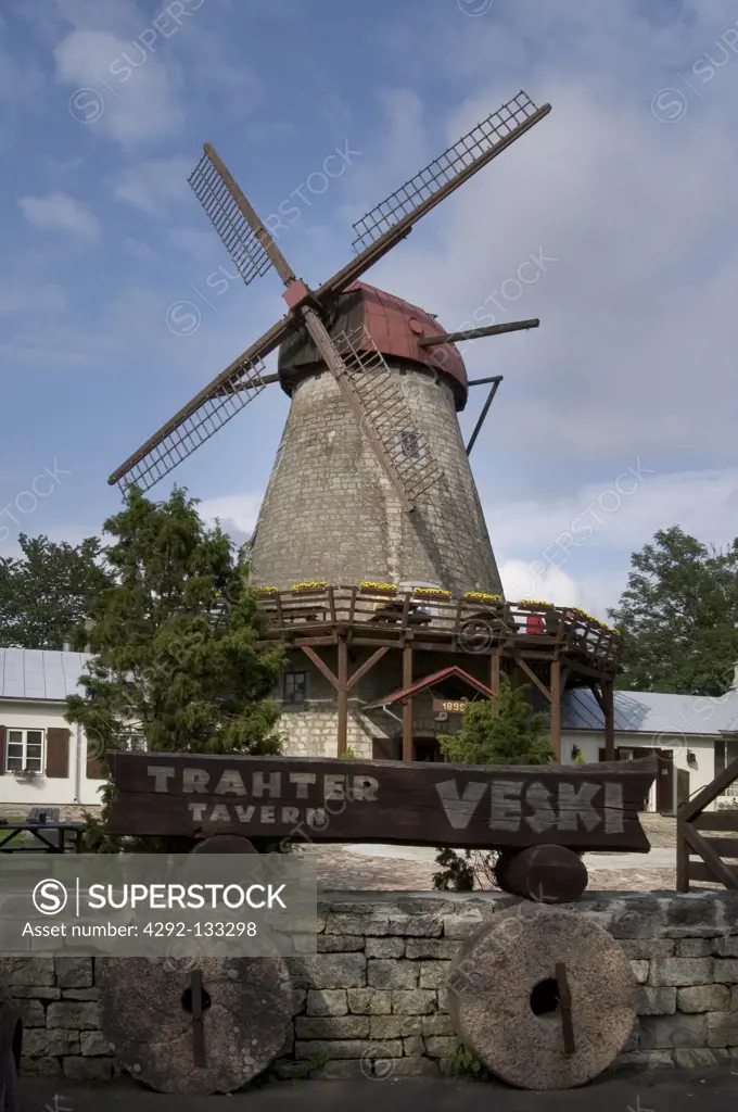 The Windmill Tavern in Kuressaare, Saaremaa.. Veski trahter