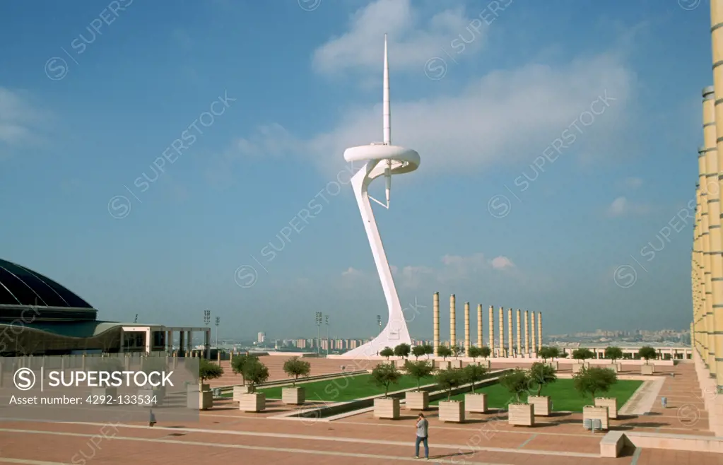 The radio tower at the Barcelona Olympic centre.