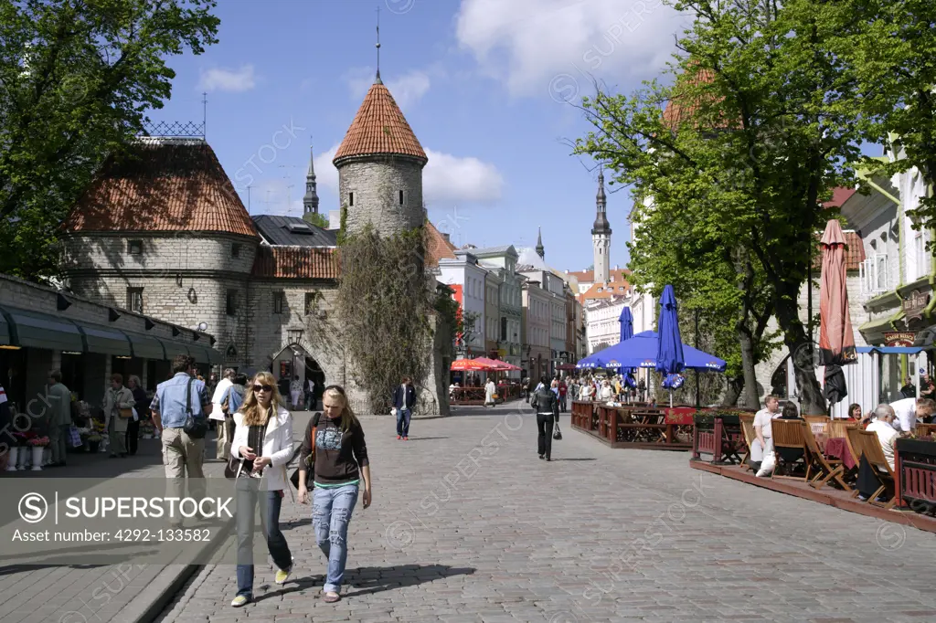 Viru Street in Tallinn Old Town
