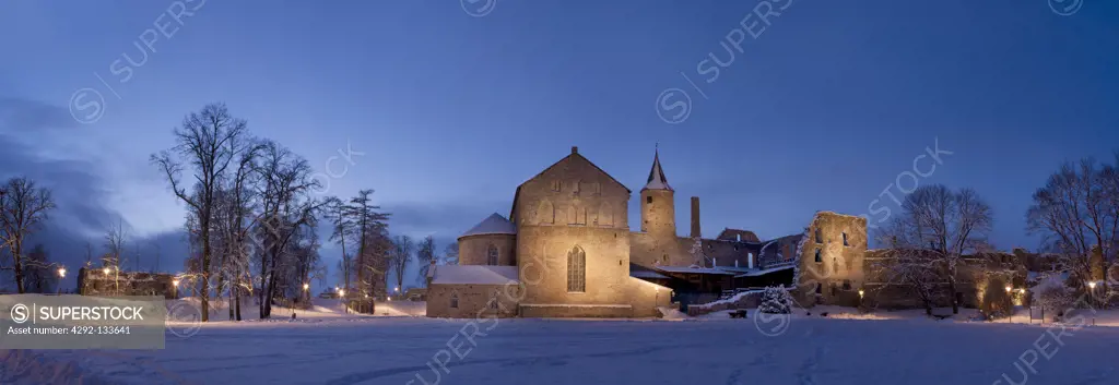 Haapsalu Castle Ruins in Winter