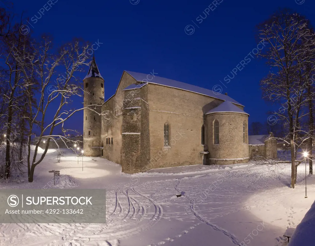 Haapsalu Castle Ruins in Winter