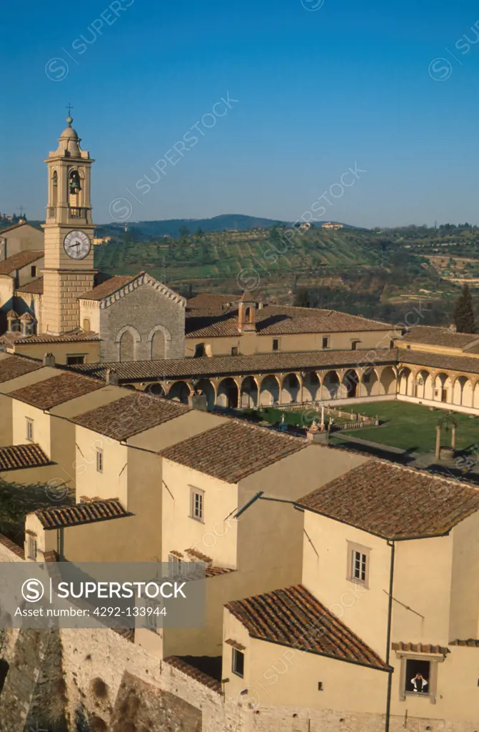 Italy, Tuscany, Florence, Certosa monastery aerial view