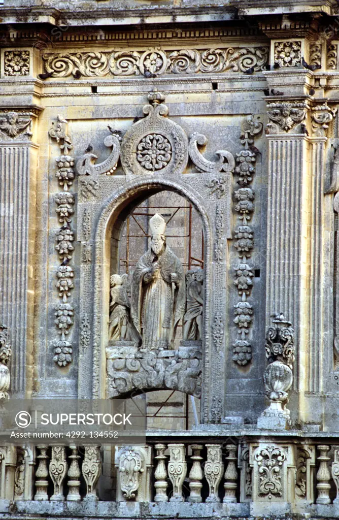 Apulia, Lecce, detail of the Duomo