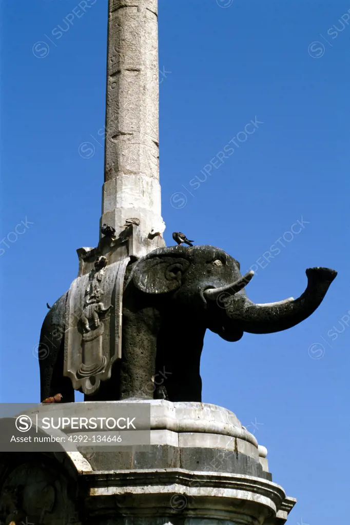 Italy, Sicily, Catania elephant monument
