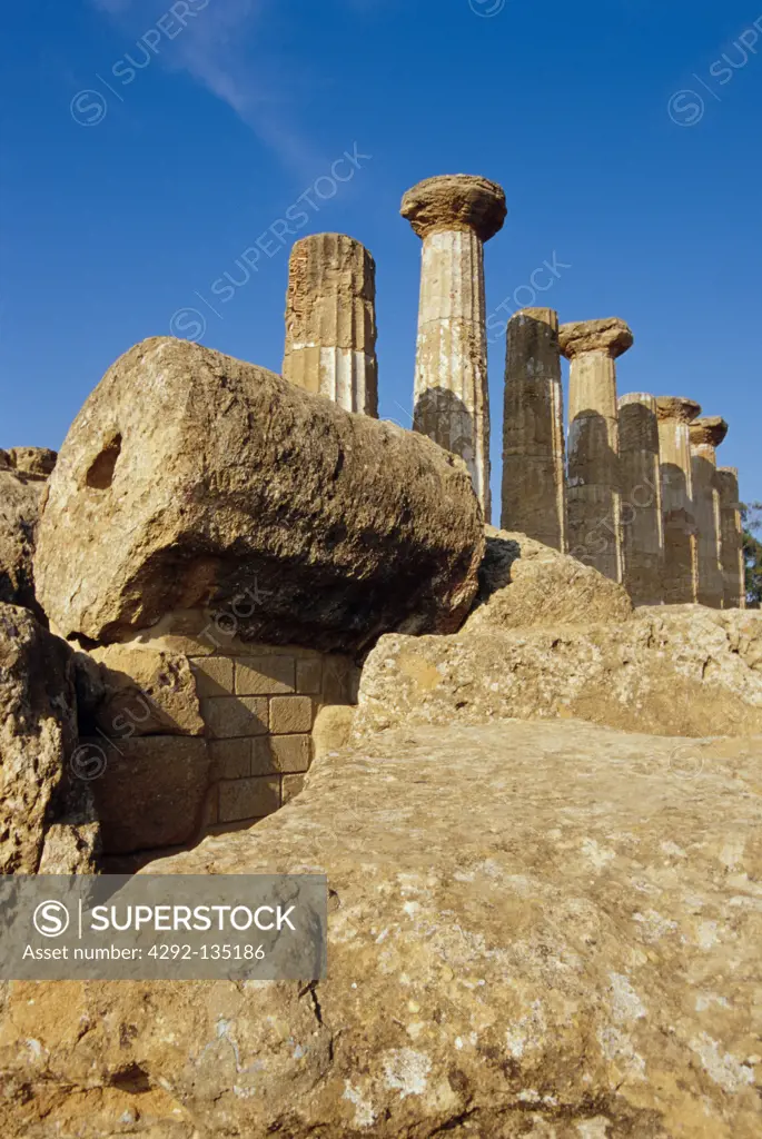 Sicily, Agrigento, ruins of Hercules temple