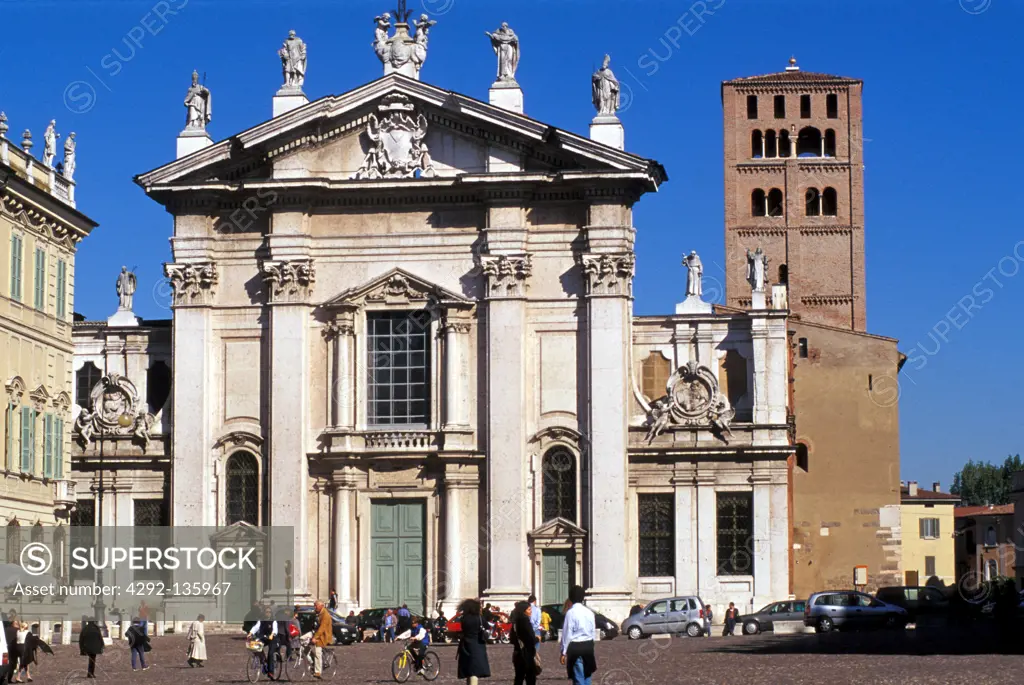 Lombardy, Mantova, Piazza Sordello and the Duomo